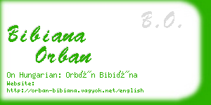 bibiana orban business card